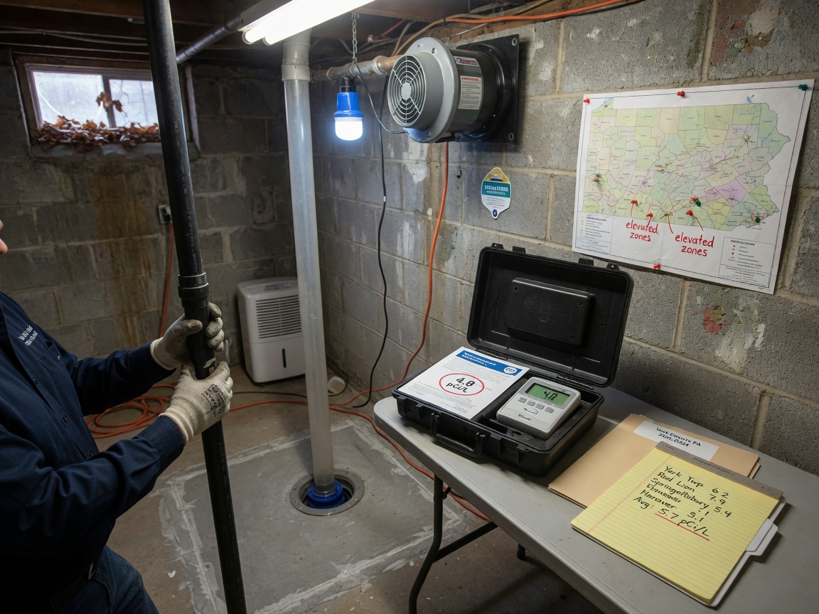 What Is a Safe Radon Level? York County Readings vs. the EPA Action Level
